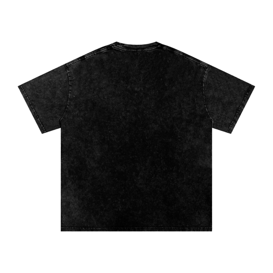 Faith Hope Love – Minimalist Scripture-Inspired T-Shirt - Acid Wash Oversize T-Shirt